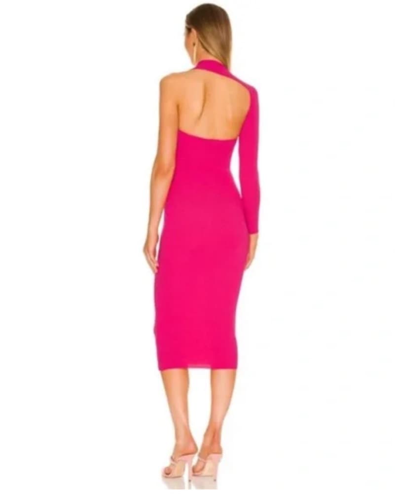 NWT NBD Kaiya Midi Dress In Hot Pink  - Image 2
