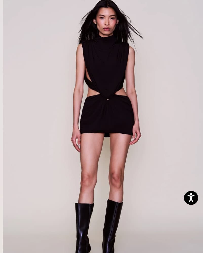 Danielle Guizio Black Mini Dress - Image 3