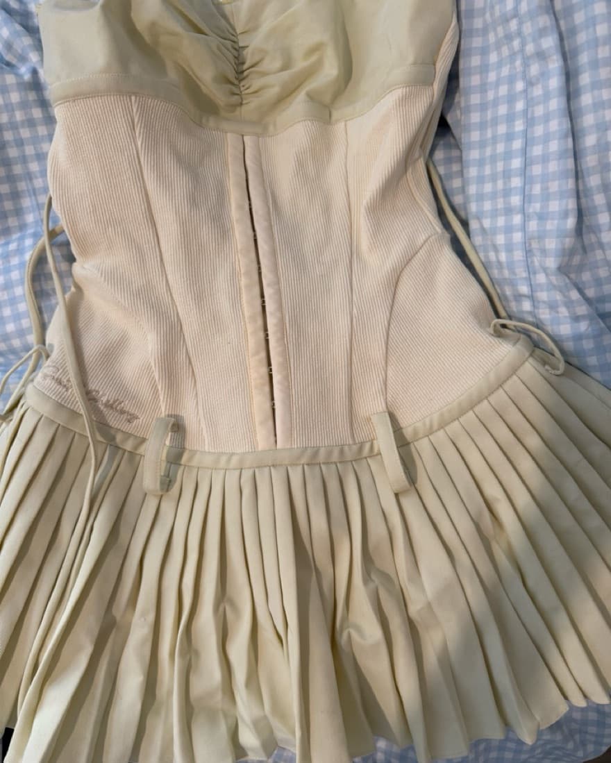 Sweet Chilling Drop-waist Pleated Dress - Image 3