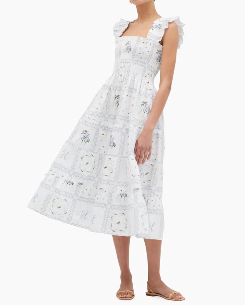 Hill House White Patchwork Ellie Dress - Image 3