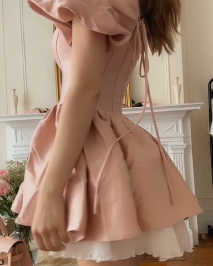 DARLING ISM Sweet Pink Dress - Image 4