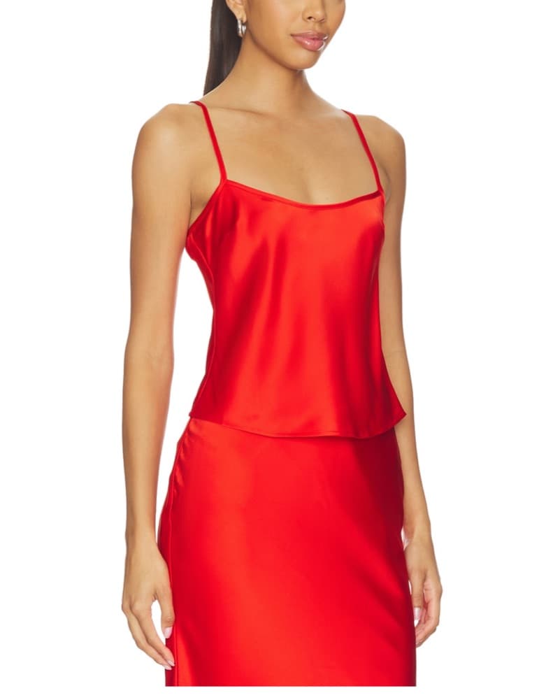 Zoe Red Tank & Midi Skirt Set  - Image 2