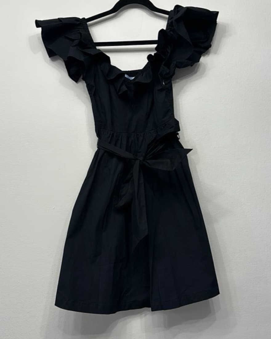 Hill House The Ana Dress In Black Poplin - Image 6