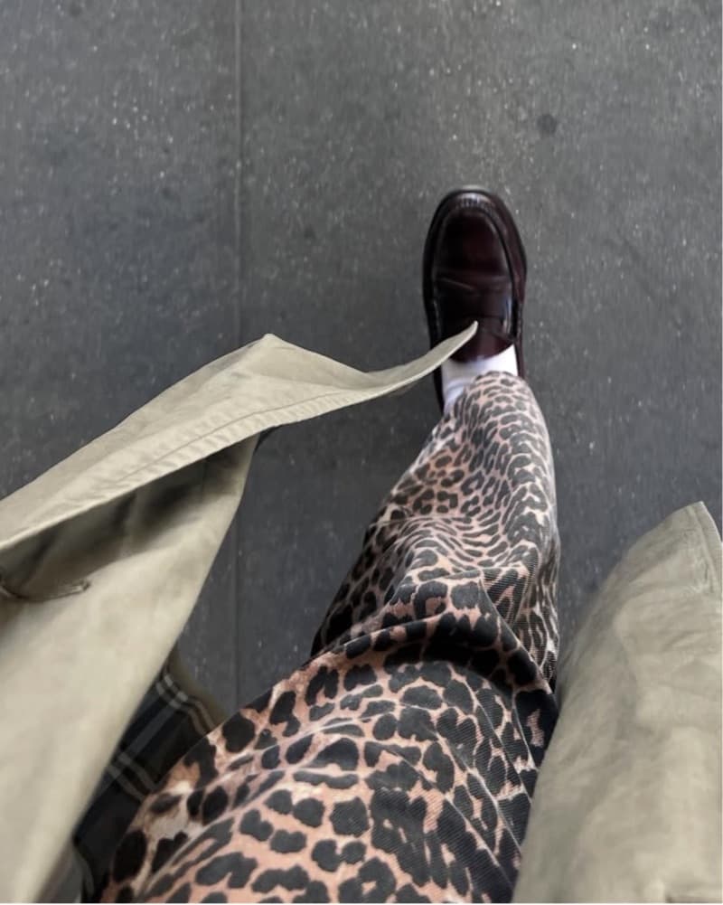 Ganni Stary Denim Cheetah Print Jeans - Image 4