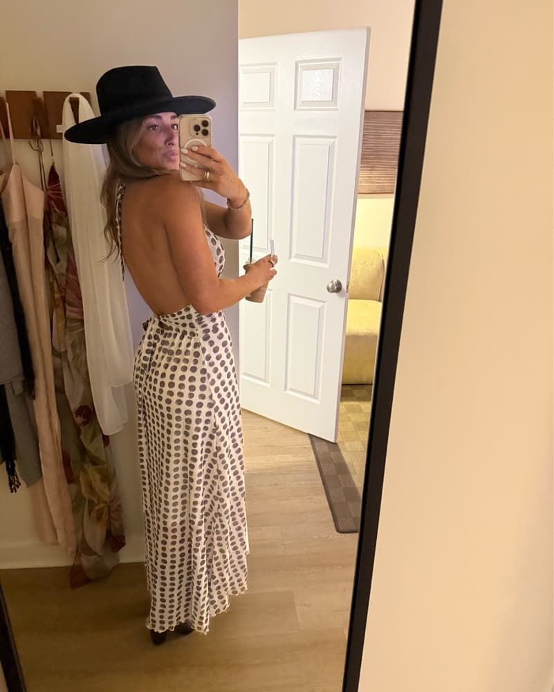 Resa Polkadot Maxi Dress - Image 4