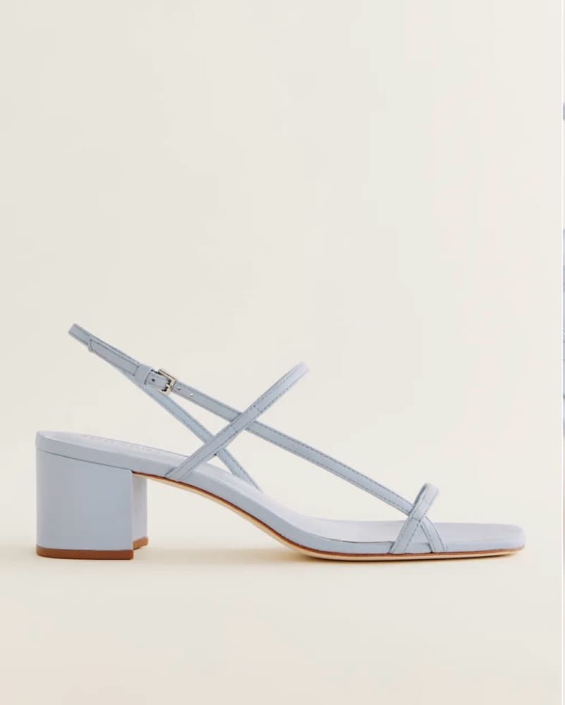 Reformation Block Heel Light Blue - Image 1
