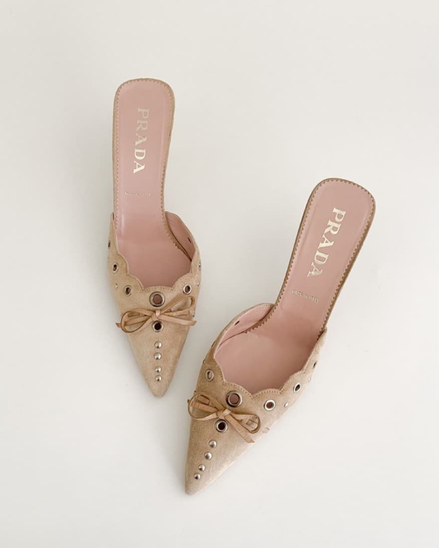 Prada Vintage Kitten Heels - Image 3