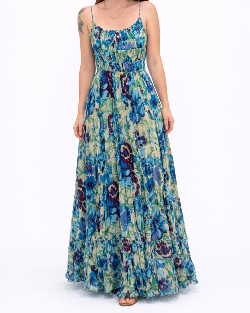 Free People Blue Floral Maxi Dress - Image 1