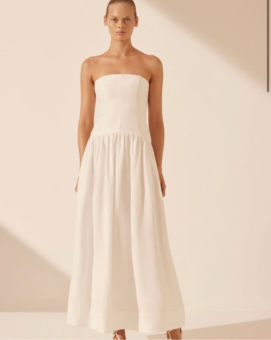 Shona Joy Blanc Linen Maxi  - Image 1