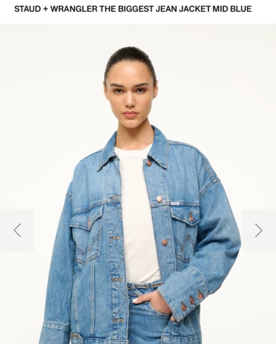wrangle x staud jean jacket  - Image 2