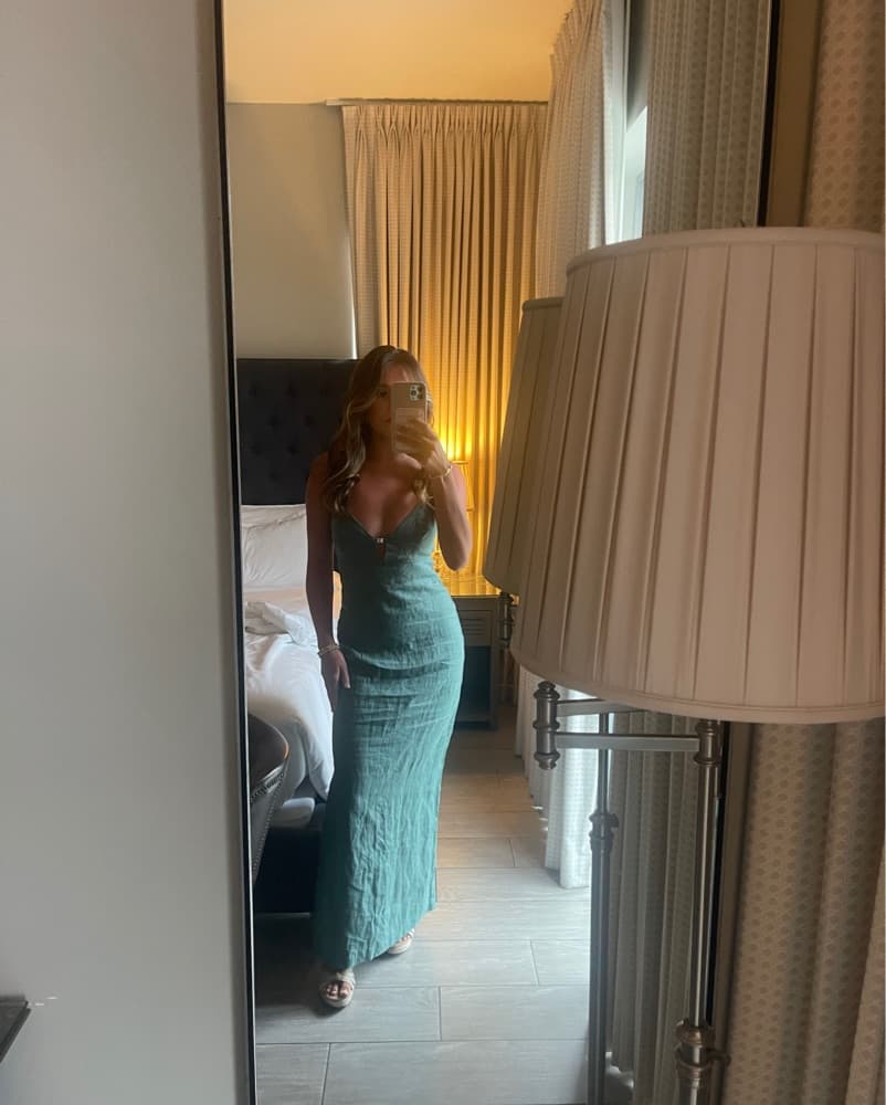 Formal Sage Green Maxi Dress - Image 1