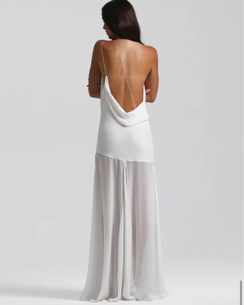 White Natalie Rolt Gown/ Maxi Dress  - Image 4