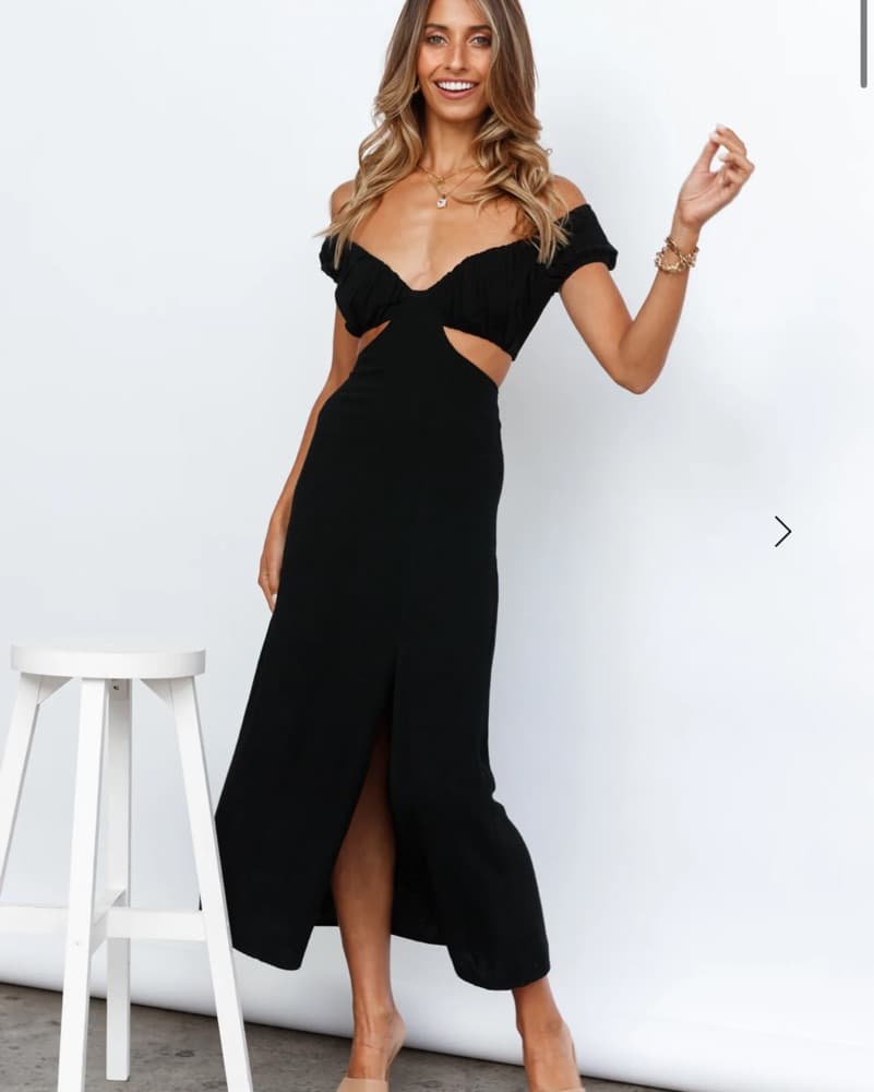 Hello Molly Black Maxi Dress - Image 1