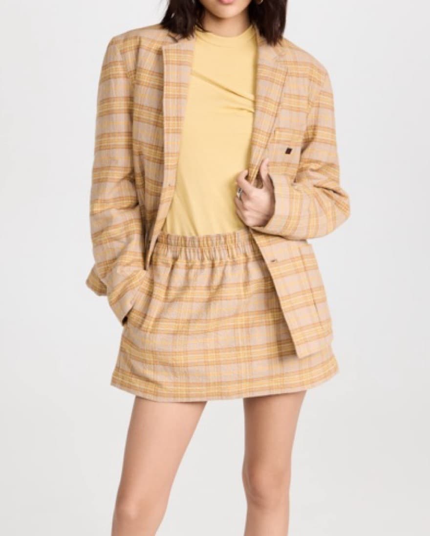 Acne Plaid Yellow Blazer - Image 1