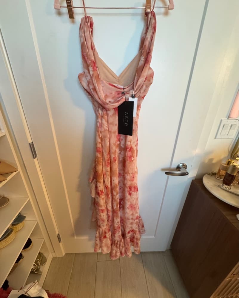 Vibrant Floral Wrap Dress - Image 4