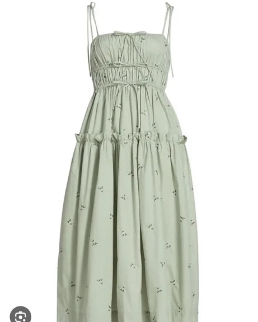 Sage Green Floral Midi Dress  - Image 1
