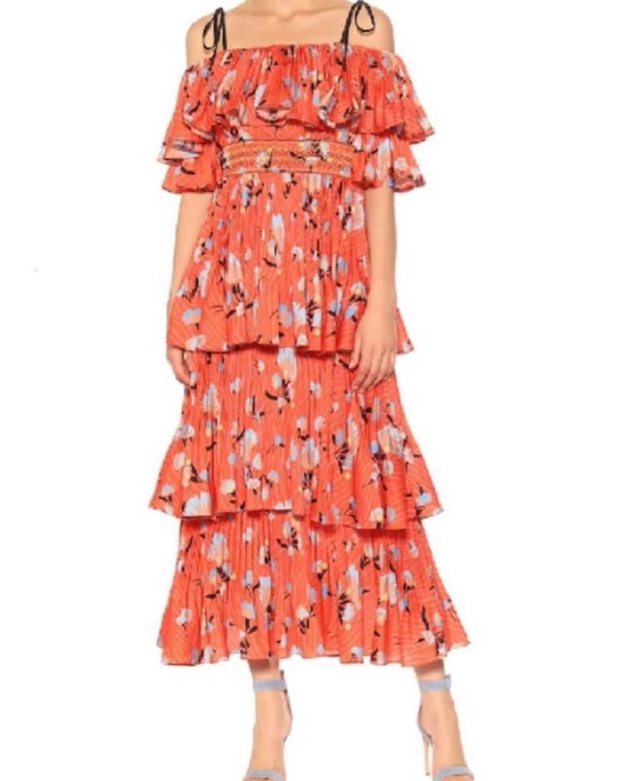 Self Portrait Floral Tiered Midi Dress - Image 2