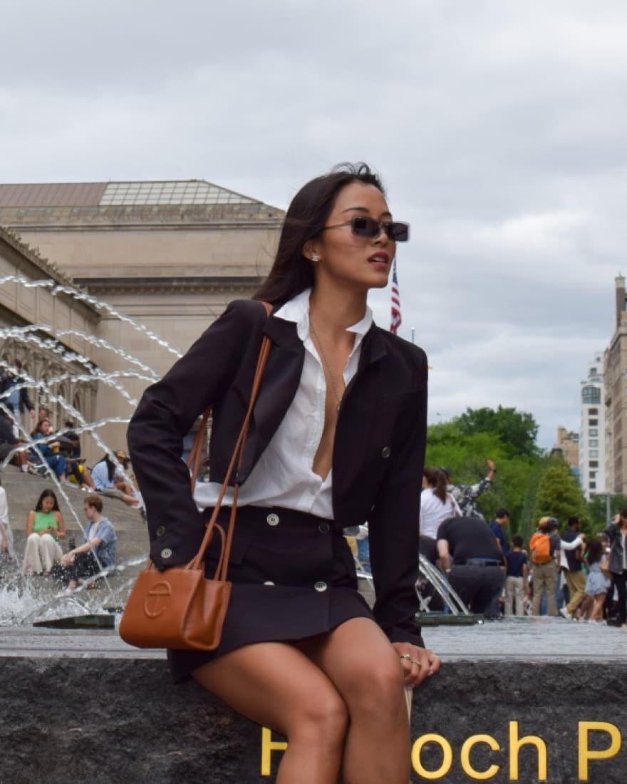 Danielle Guizio Cropped Blazer Suit Set - Image 5