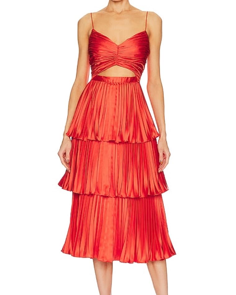 Amur Pleated Midi Dress - Image 1