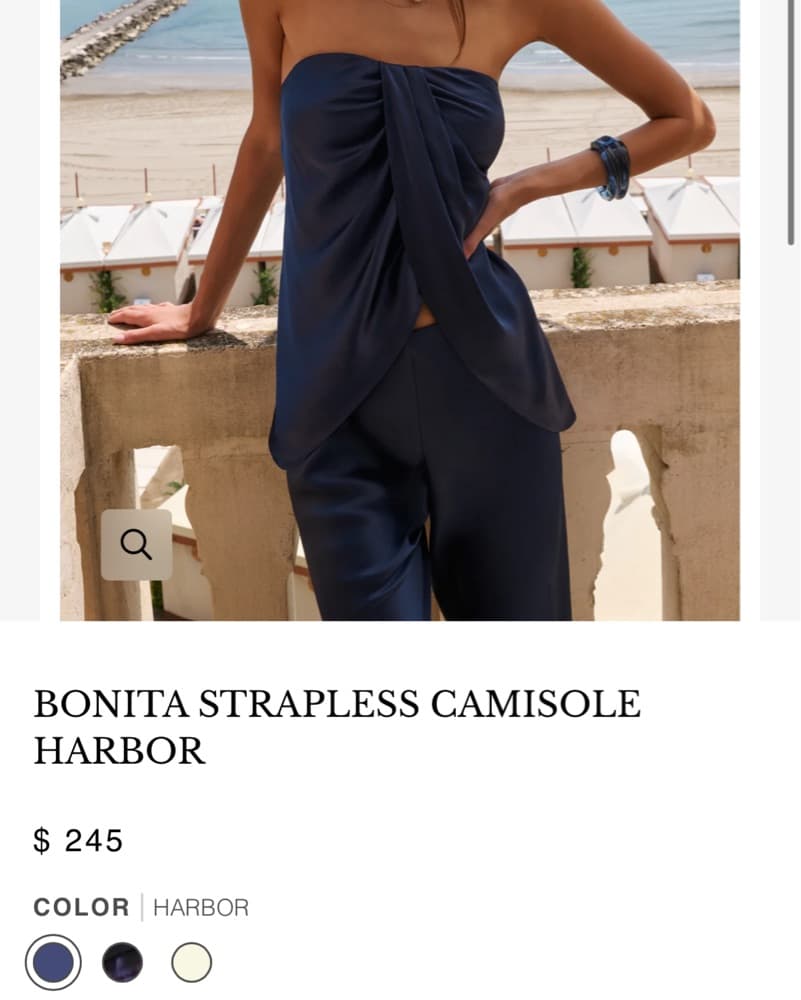 $245 Cami NYC Navy silk Top  - Image 4