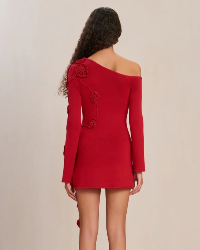 Red Crochet Dress - Image 4