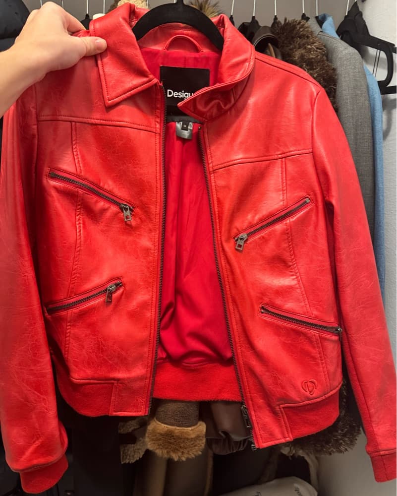 Red Leather Jacket - Image 2