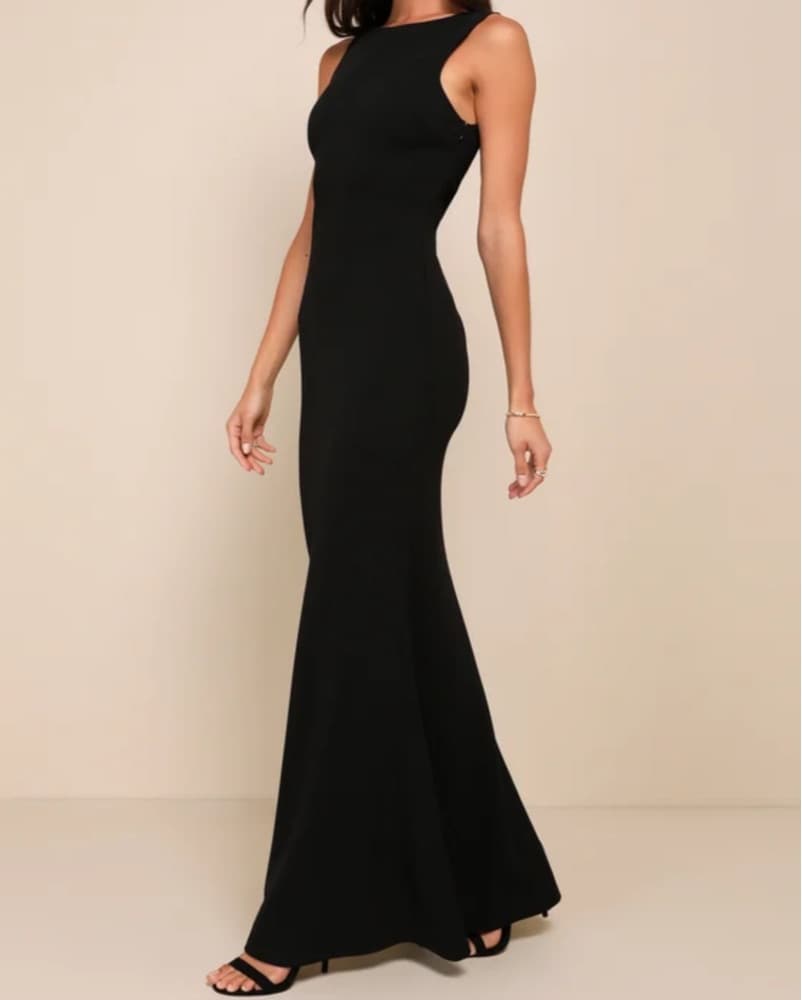 Black Floor Length Gown - Image 4