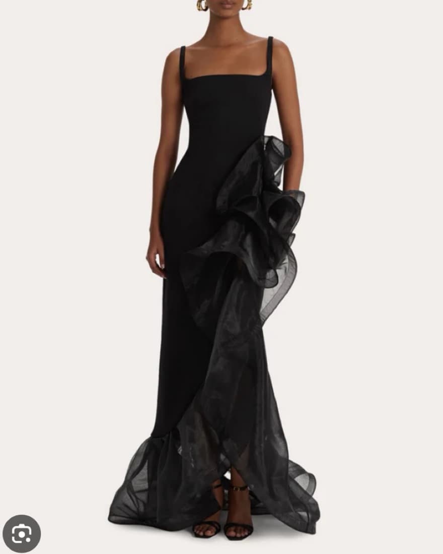 Safiyaa Derry Ruffle Gown - Image 1
