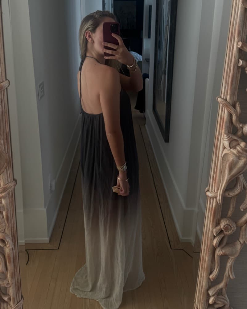Vintage Grey Maxi Dress  - Image 2