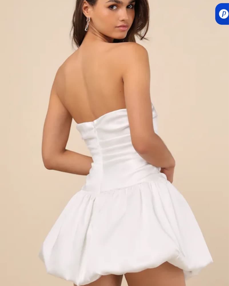 Lulus White Bubble Dress - Image 2