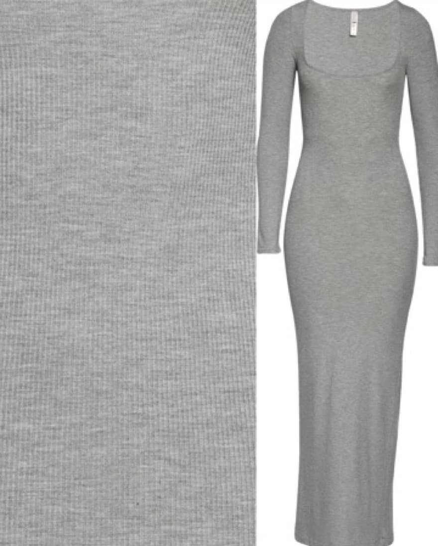 Skims Soft Lounge Grey Maxi Dress  - Image 3