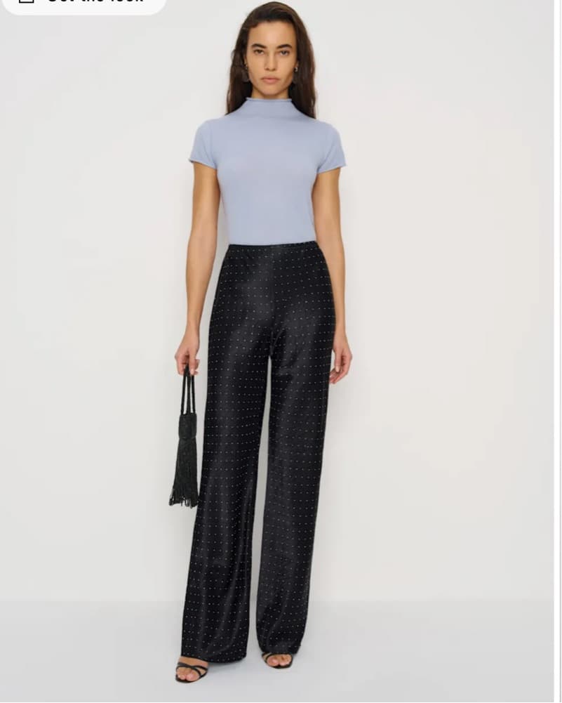 Gale Satin Mid Rise Bias Pant- Inkling  - Image 4