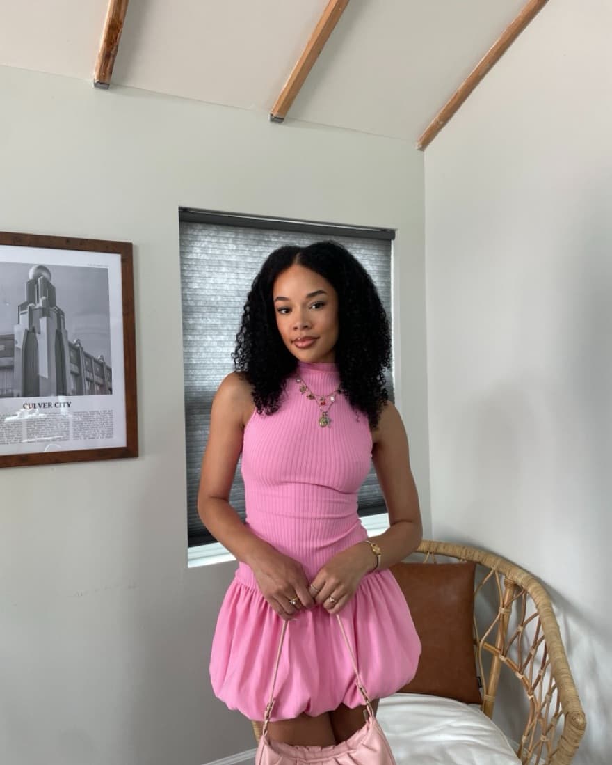 Pink Zara Balloon Dress - Image 3