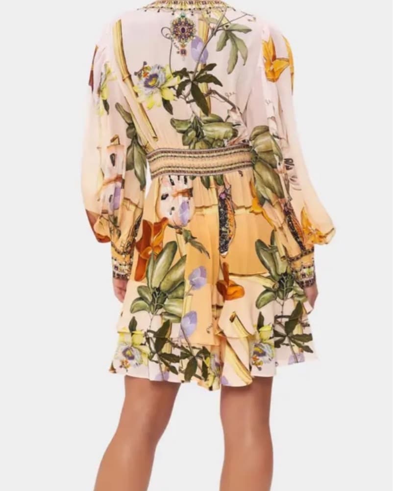 Vibrant Floral Print Wrap Dress - Image 3