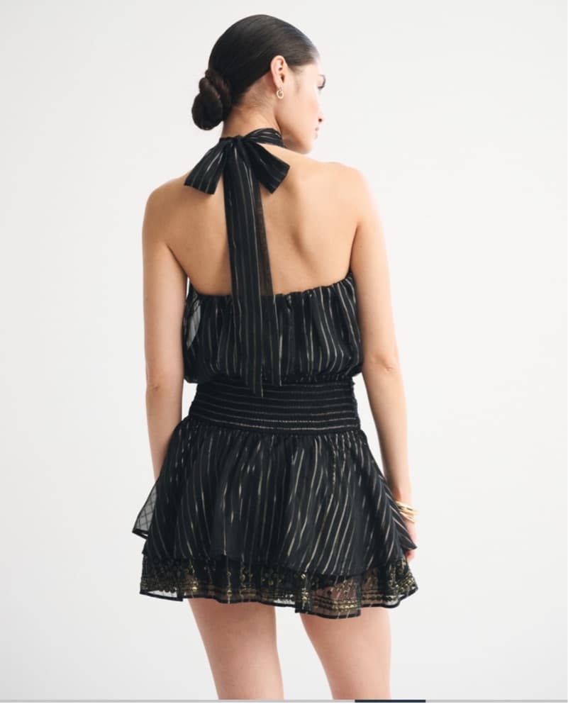 Abercrombie Black Beaded Romper - Image 2