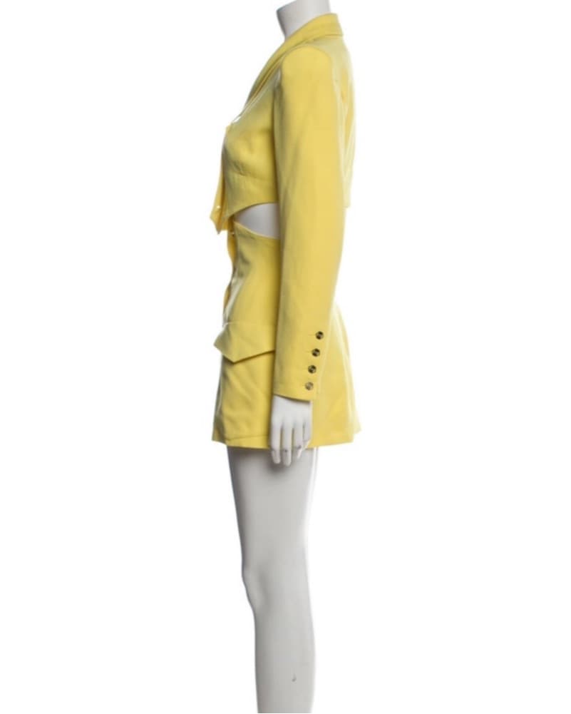LAGERFELD YELLOW BLAZER SUIT SET / Dress - Image 4
