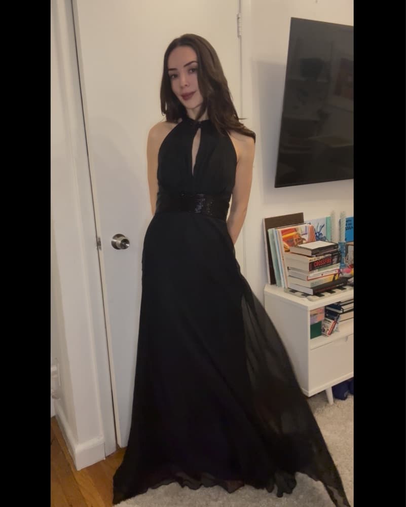 Badgley Mischka Black Gown - Image 1