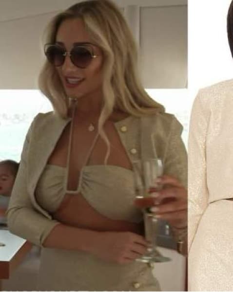Devon Windsor Set Gold Cardi Skirt - Image 4
