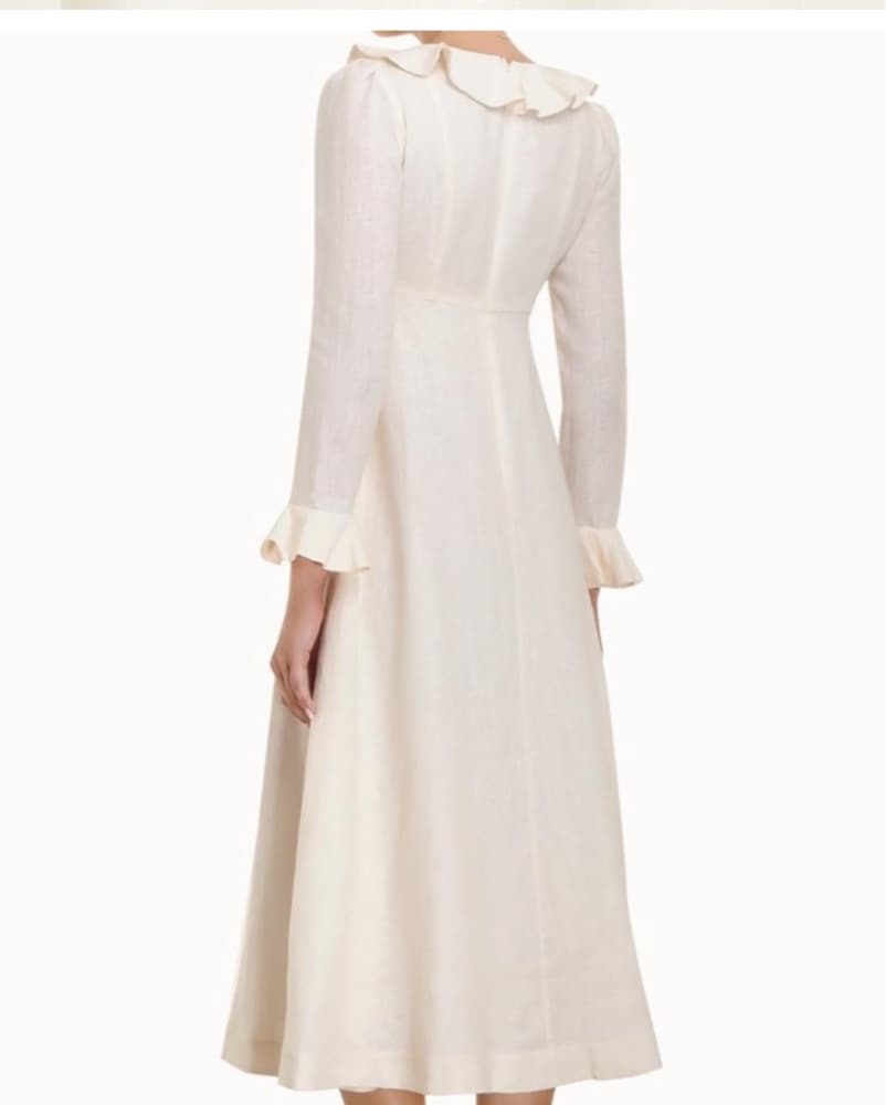 Zimmerman White Ruffle Maxi Dress - Image 4