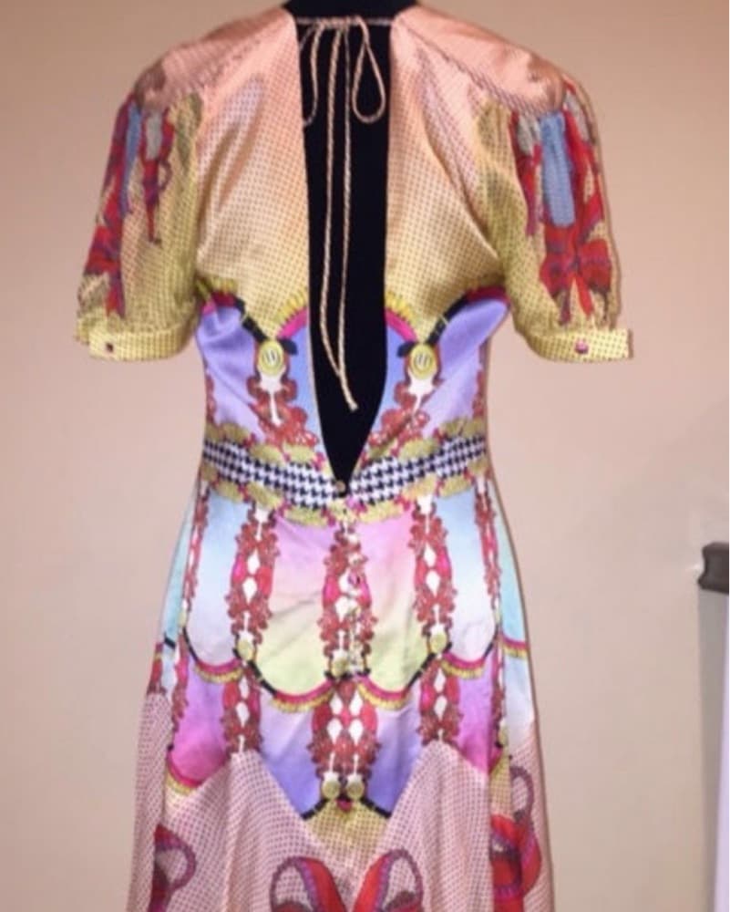 Basso & Brooke Silk Multicolor Dress  - Image 5