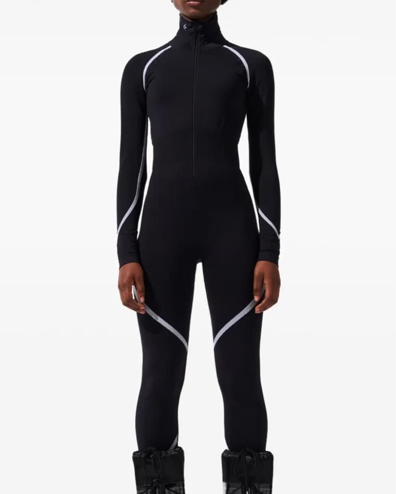 Sleek Black Ski Jumpsuit - Image 1