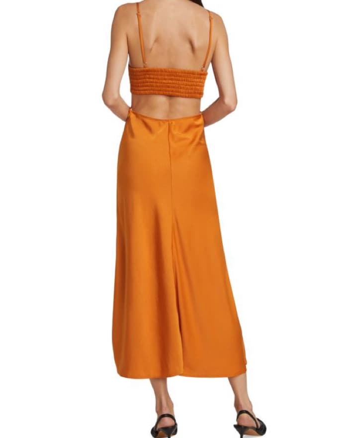 ALC Burnt Orange Cutout Maxi Dress - Image 4