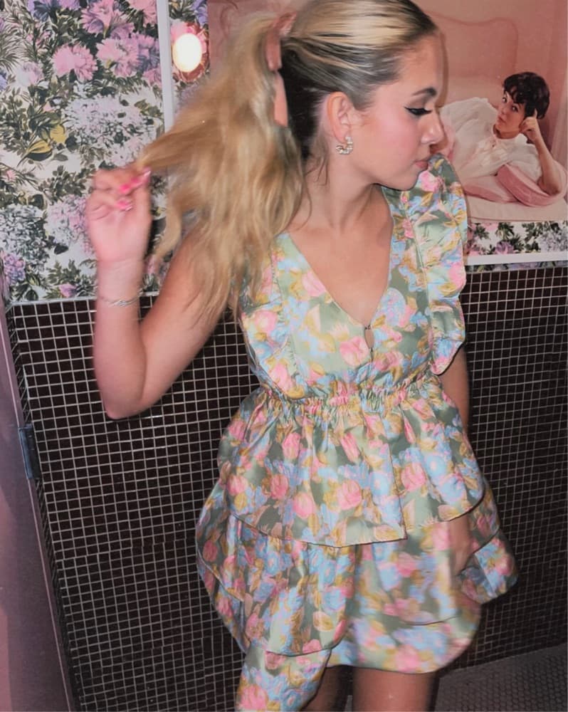 Floral Ruffle Mini Dress - Image 2