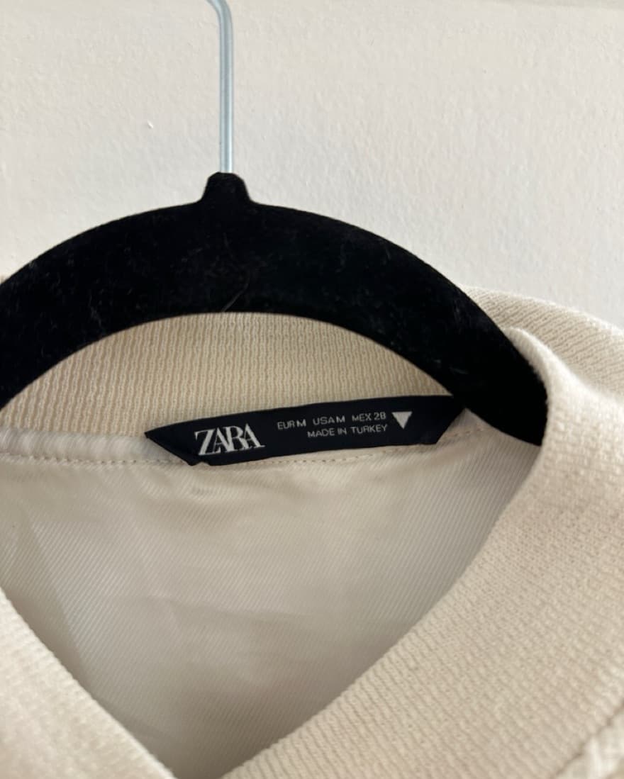 Zara Tweed Bomber Jacket - Image 3