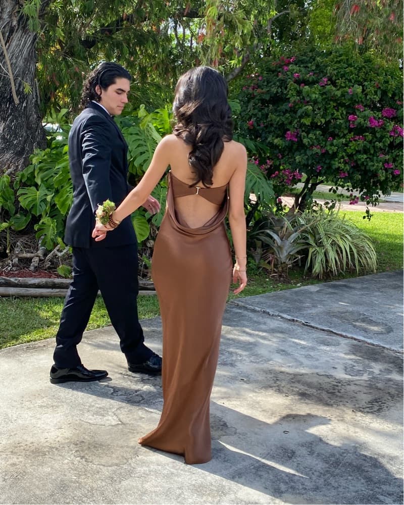 Bec + Bridge Brown Strapless Dress - Image 1