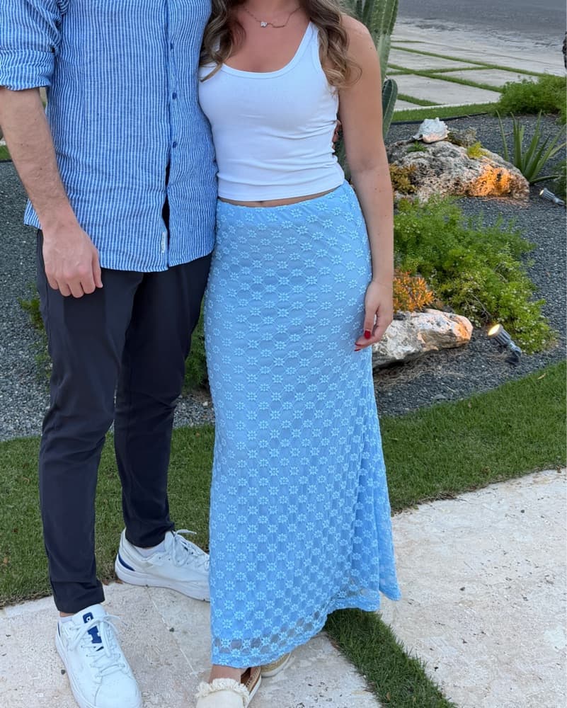 Bardot Cornflower Blue Maxi Skirt - Image 1