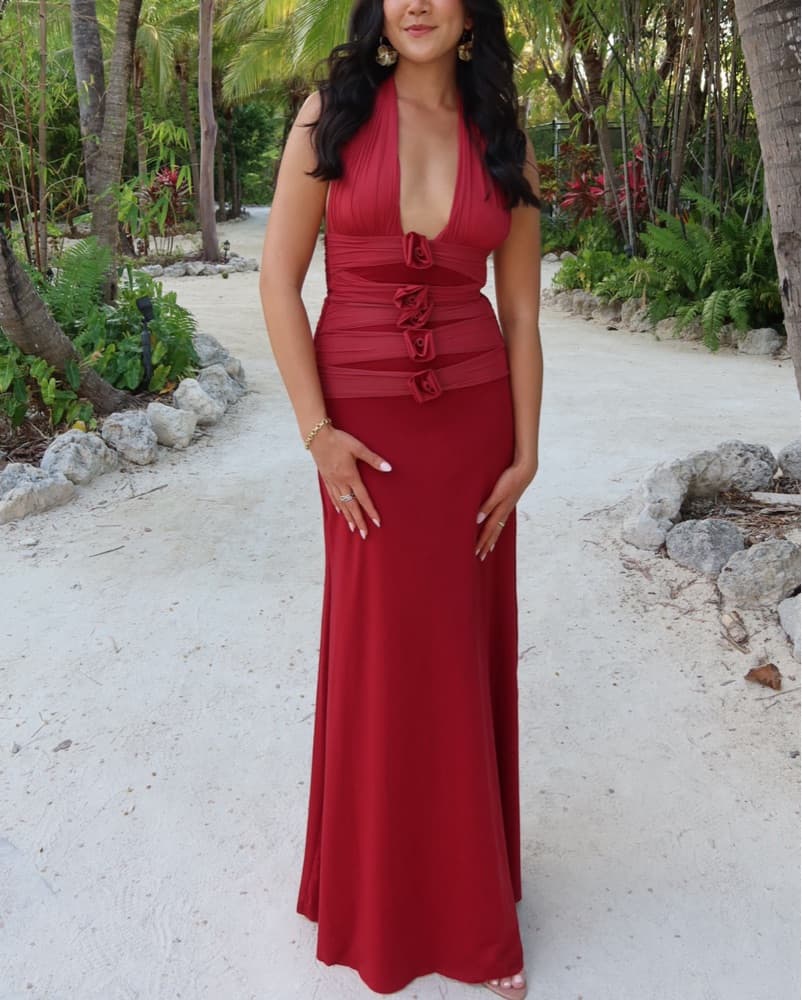 Maygel Coronel Villadiego Dress In Carmesi - Image 4