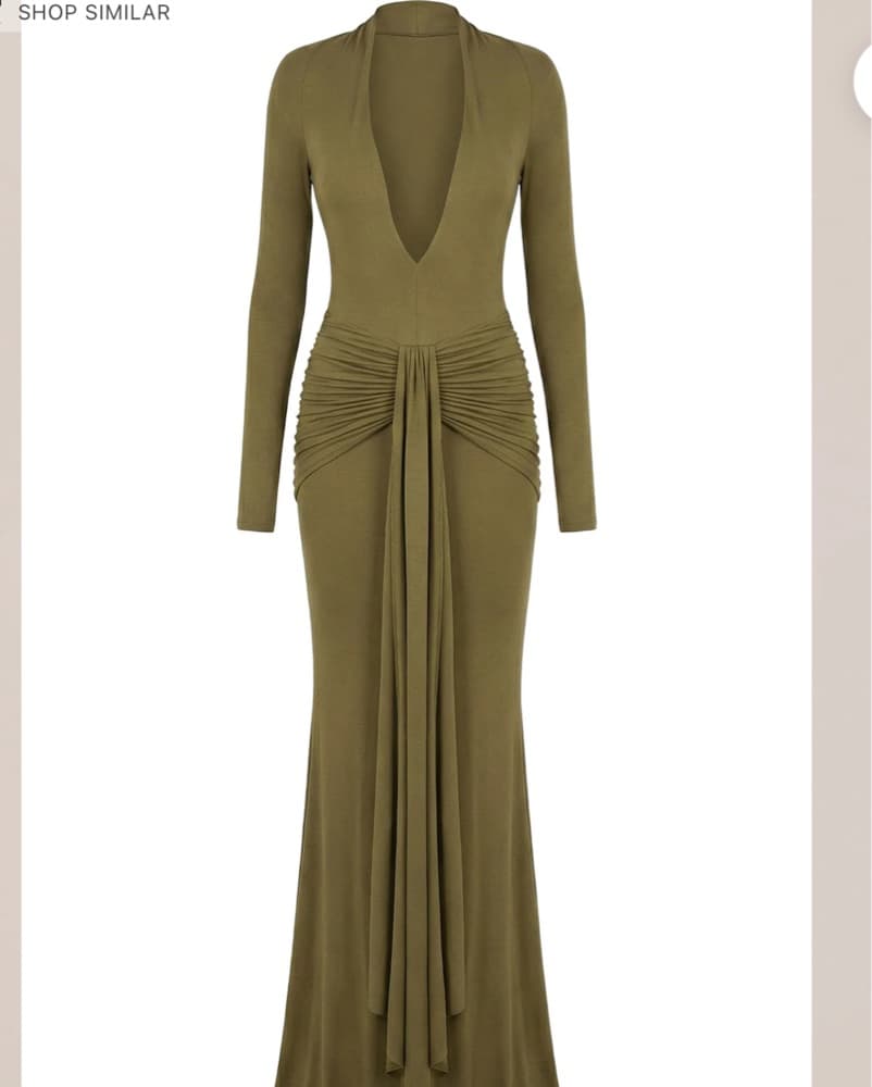 Olive Maxi Dress - Image 3