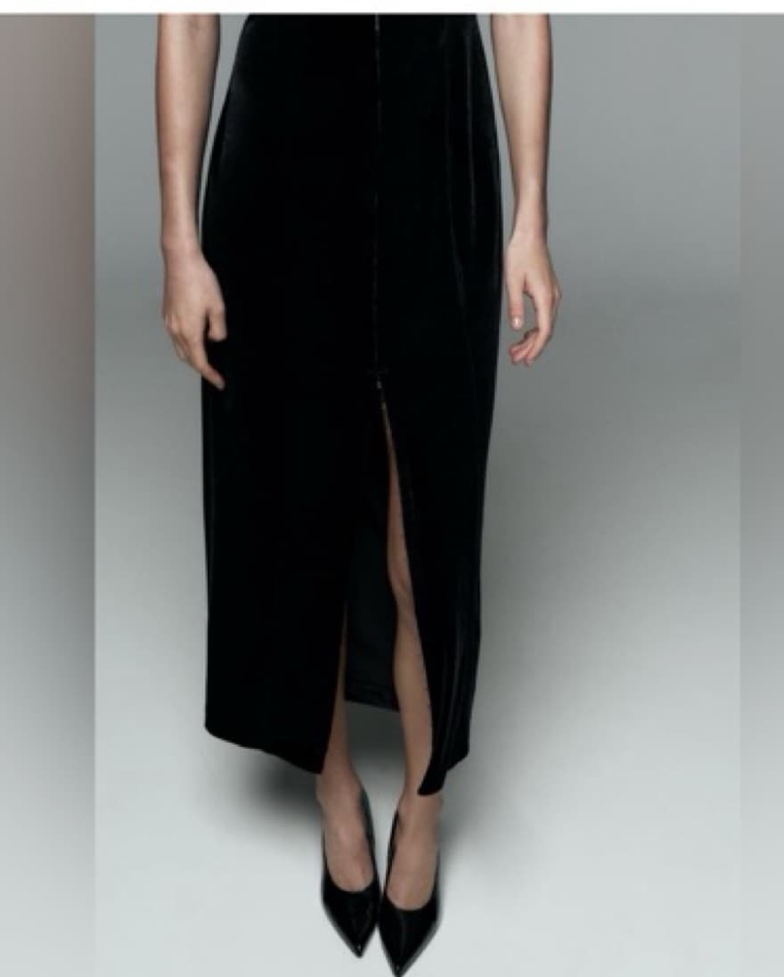 Zara Velvet Corset Midi Dress - Image 2