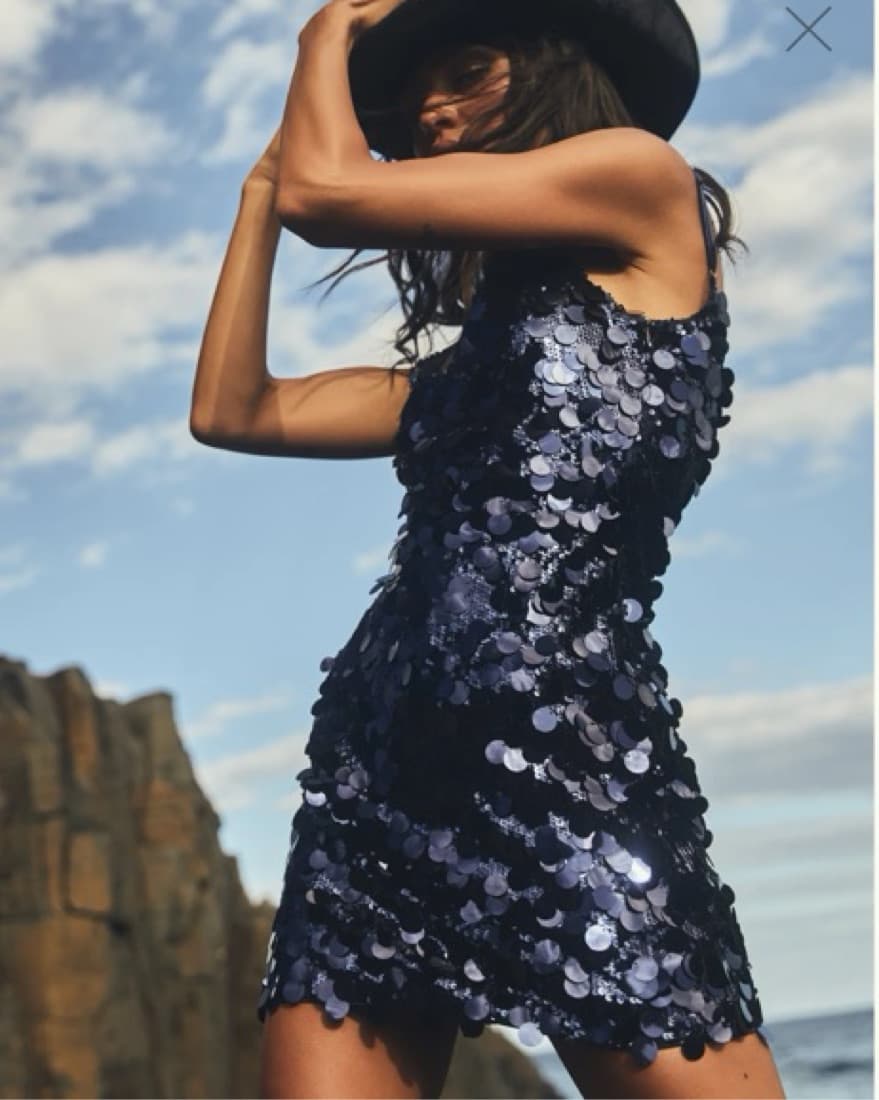 Meshki Sequin Mini Dress - Midnight Navy - Image 4